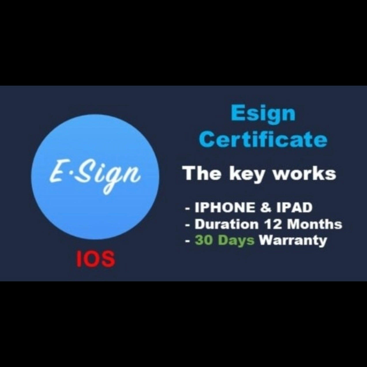 eSign 360 Day iOS Certificate